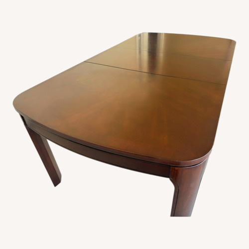 Used Dark Brown Wood Dining Table with Extension  for sale on AptDeco