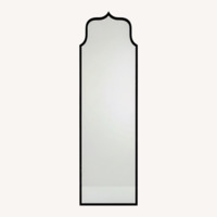 Pottery Barn Viola Black Metal Floor Mirror