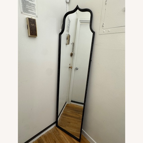 Used Pottery Barn Viola Black Metal Floor Mirror for sale on AptDeco