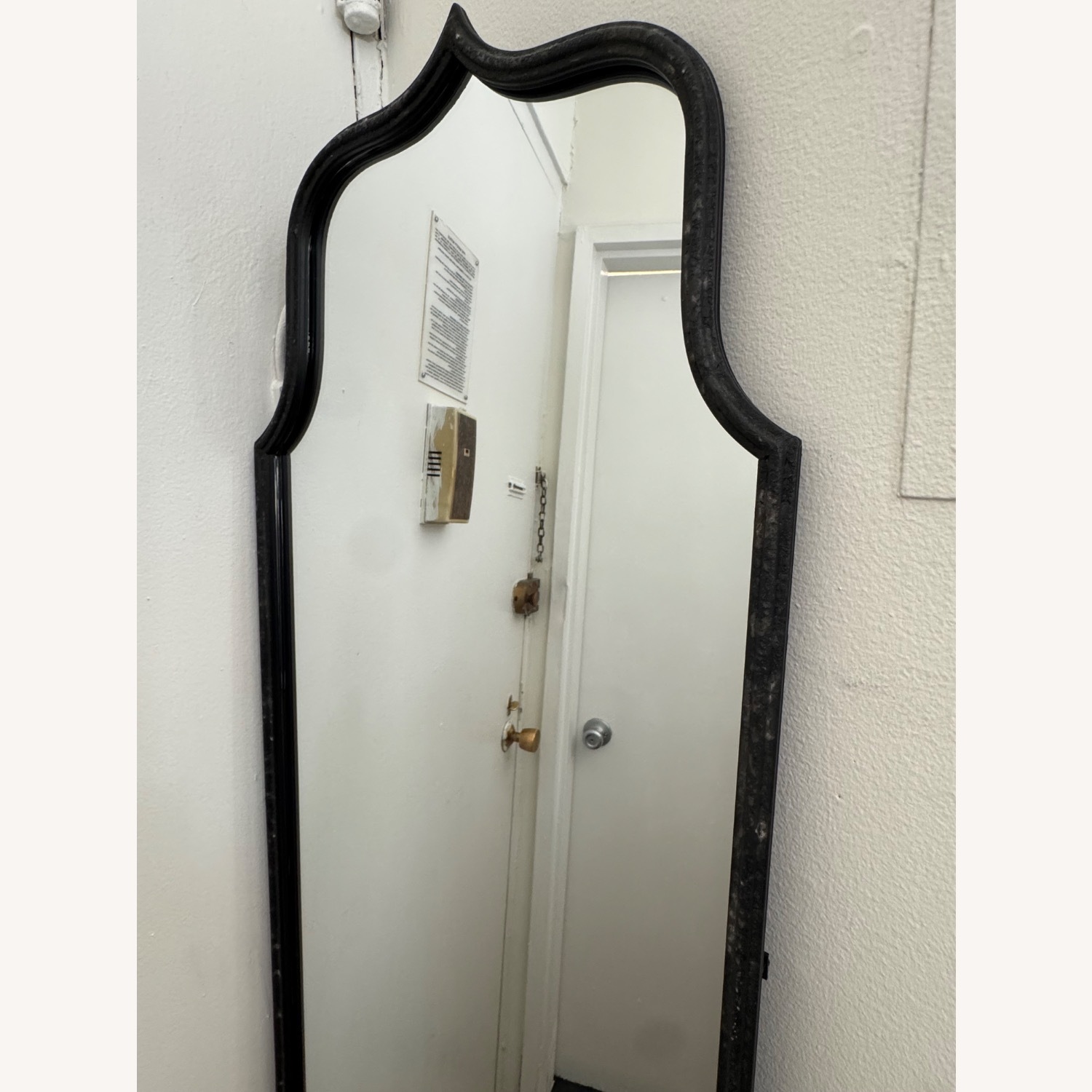 Pottery Barn Viola Black Metal Floor Mirror - image-2