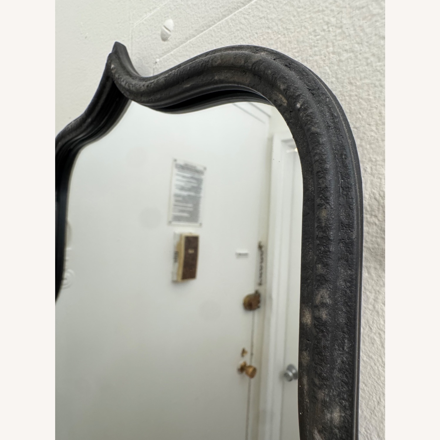 Pottery Barn Viola Black Metal Floor Mirror - image-5