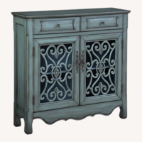 Coast to Coast Green Console Table 