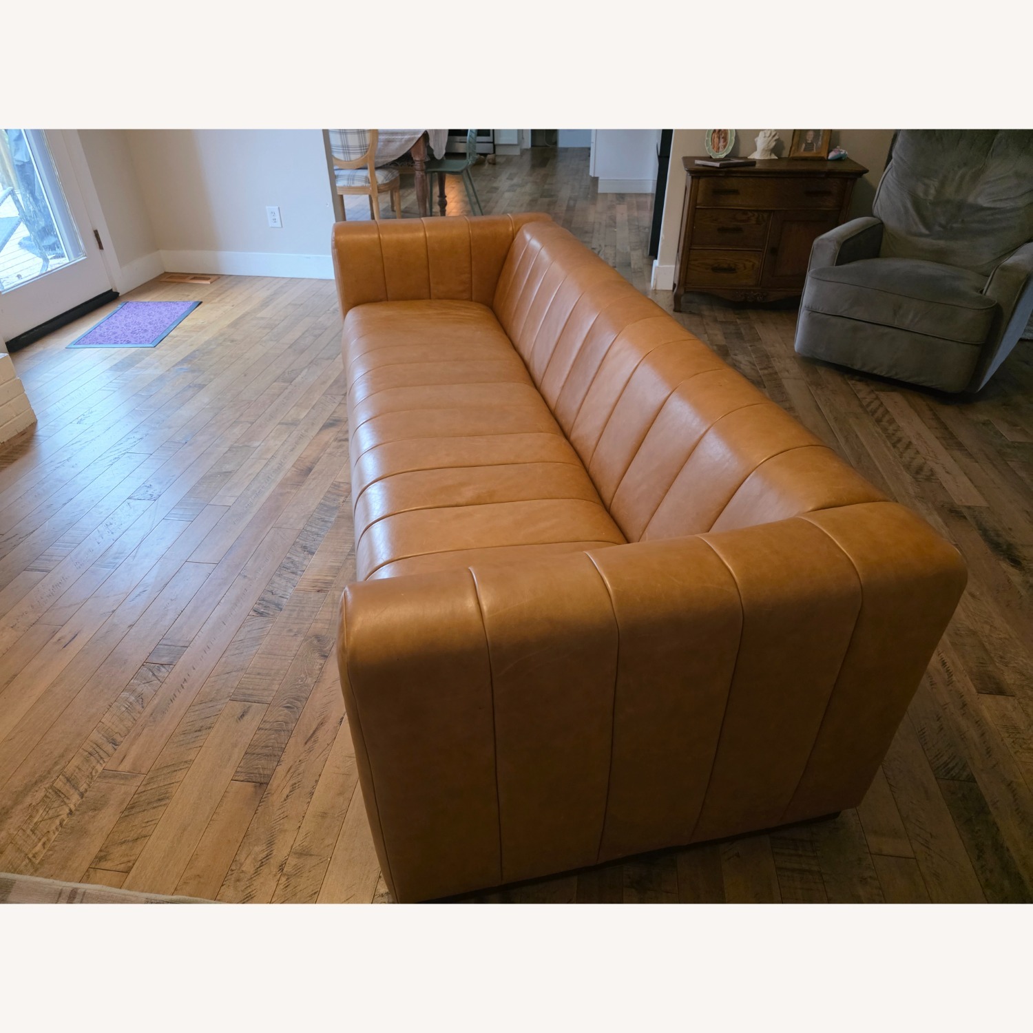 Poly and Bark Canale Light Brown Leather Loveseat - image-3