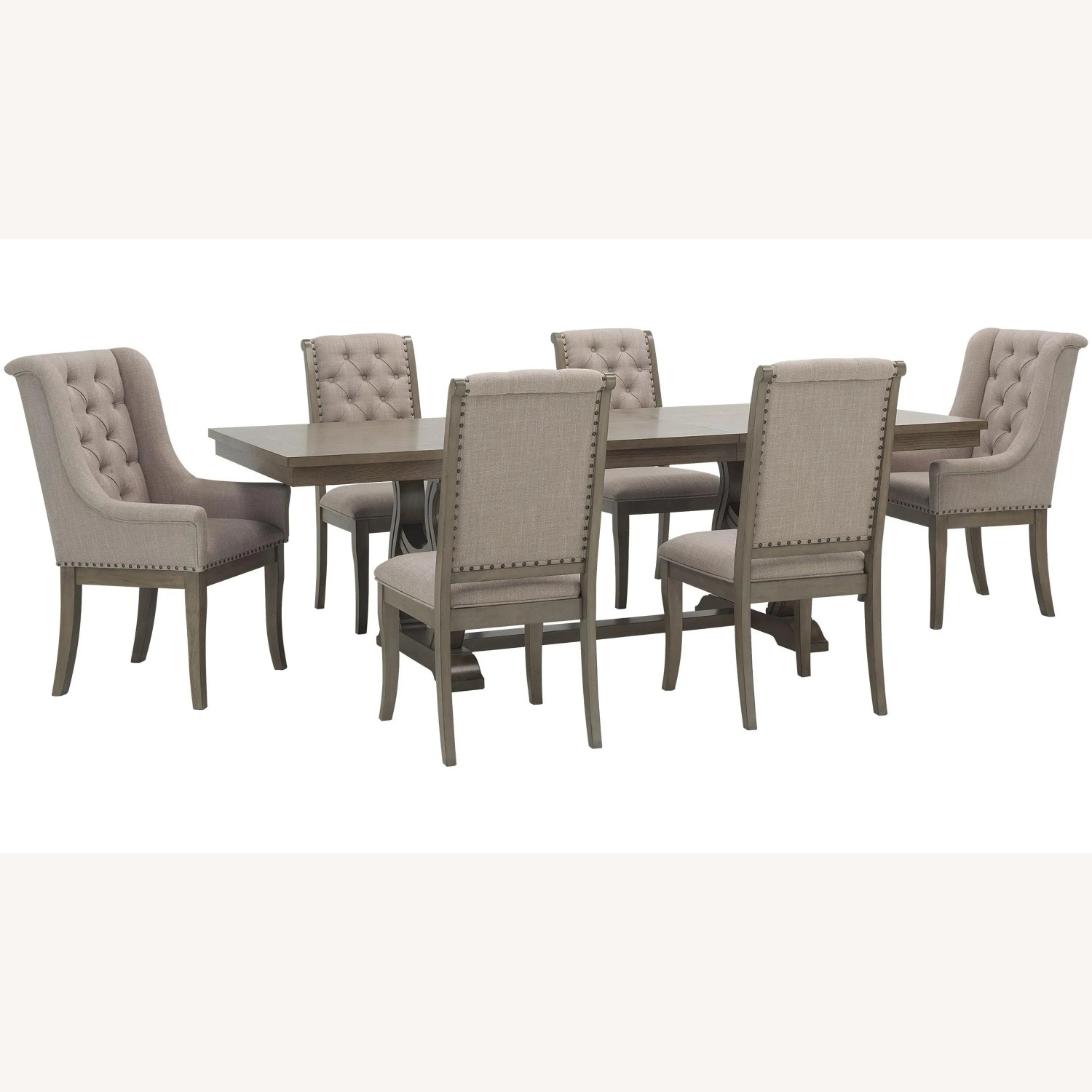 Raymour & Flanigan Lorient Dark Gray Dining Table Set - image-8