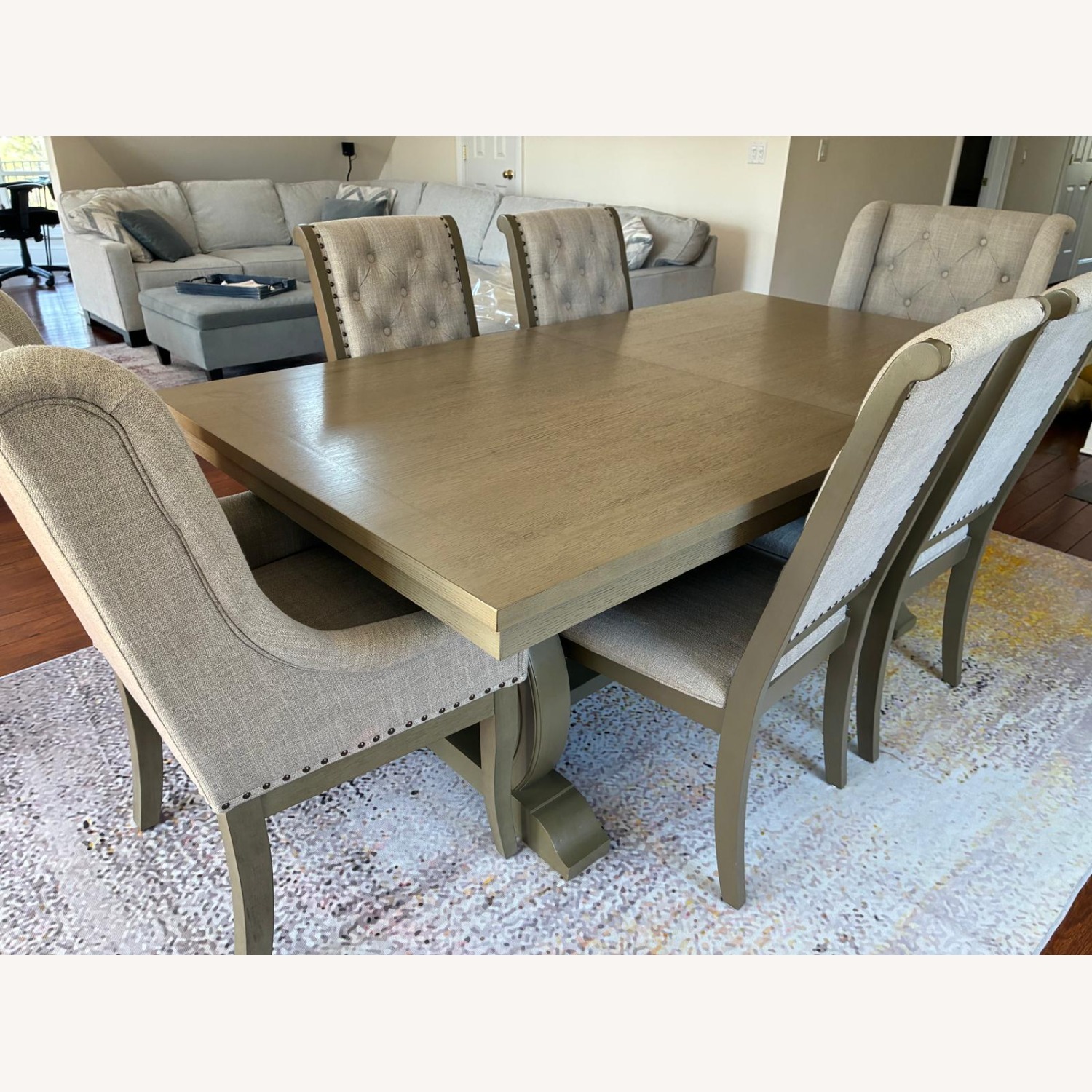 Raymour & Flanigan Lorient Dark Gray Dining Table Set - image-3