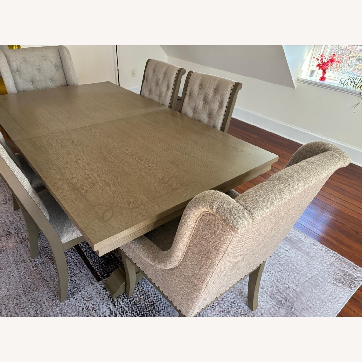 Raymour & Flanigan Lorient Dark Gray Dining Table Set - image-5