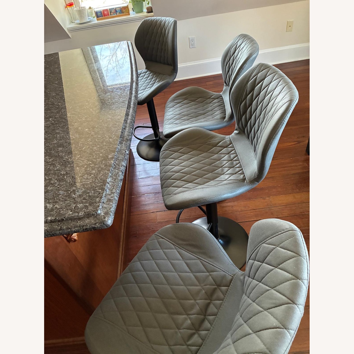 Black Fabric Dining Chair - image-1