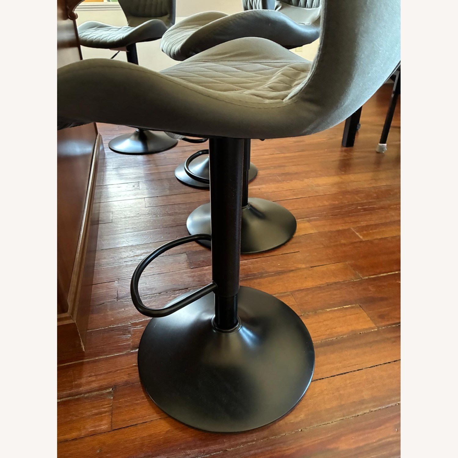 Black Fabric Dining Chair - image-3