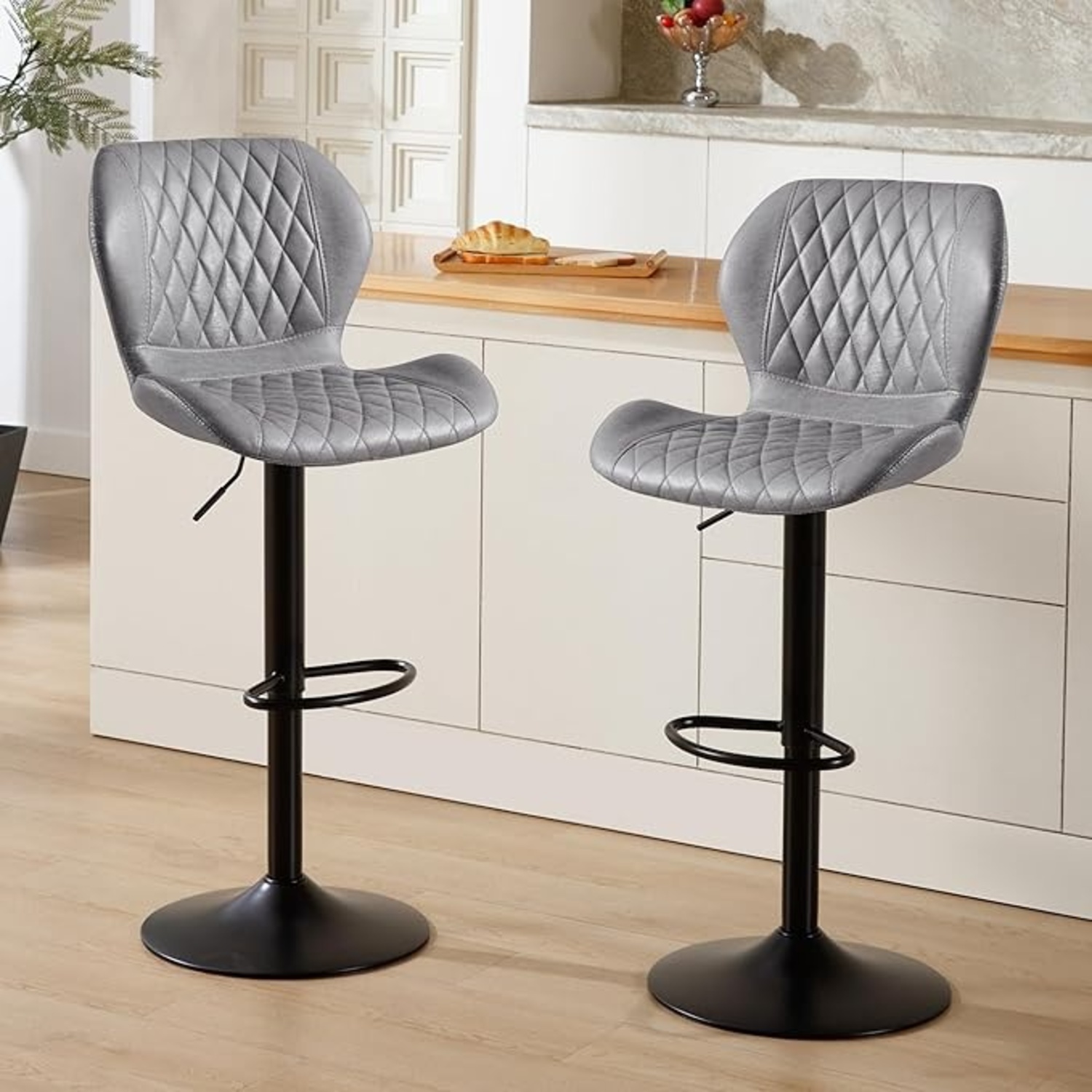 Black Fabric Dining Chair - image-6