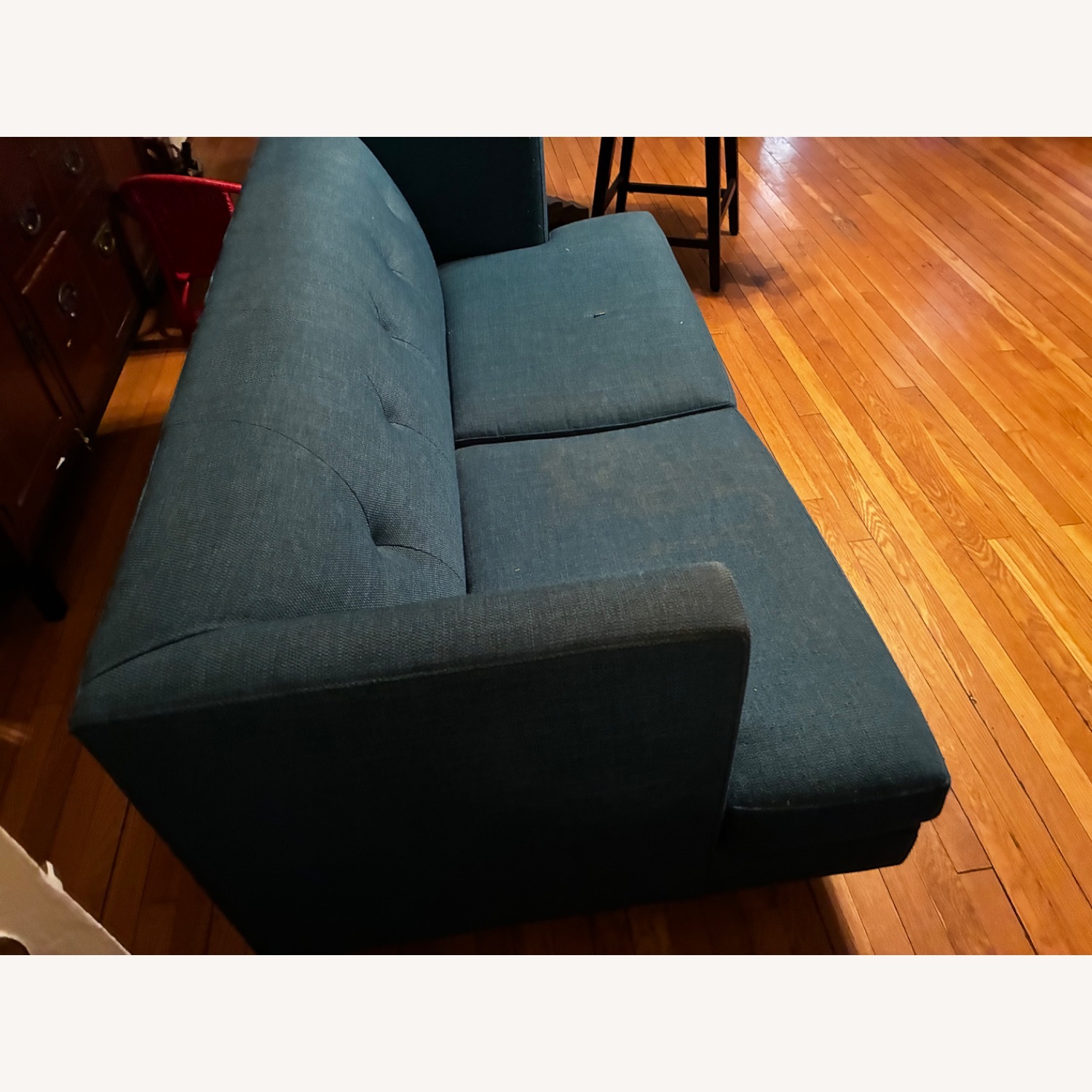 CB2 Blue Green 2 Seater Sofa - image-2