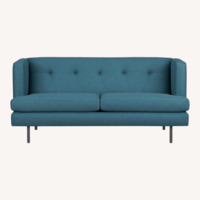 CB2 Blue Green 2 Seater Sofa