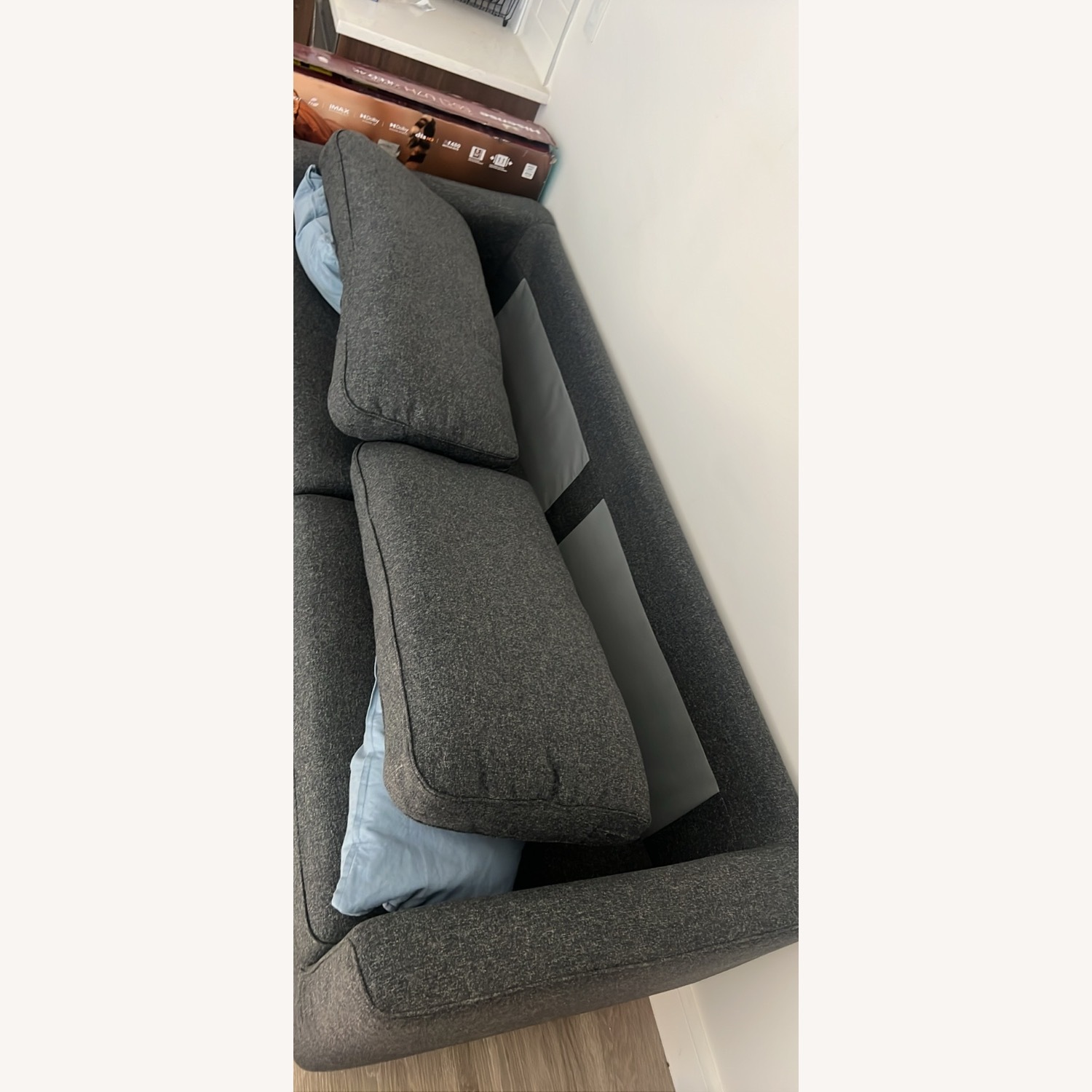 IKEA PÄRUP Dark Gray Fabric 3+ Seater Sofa - image-3