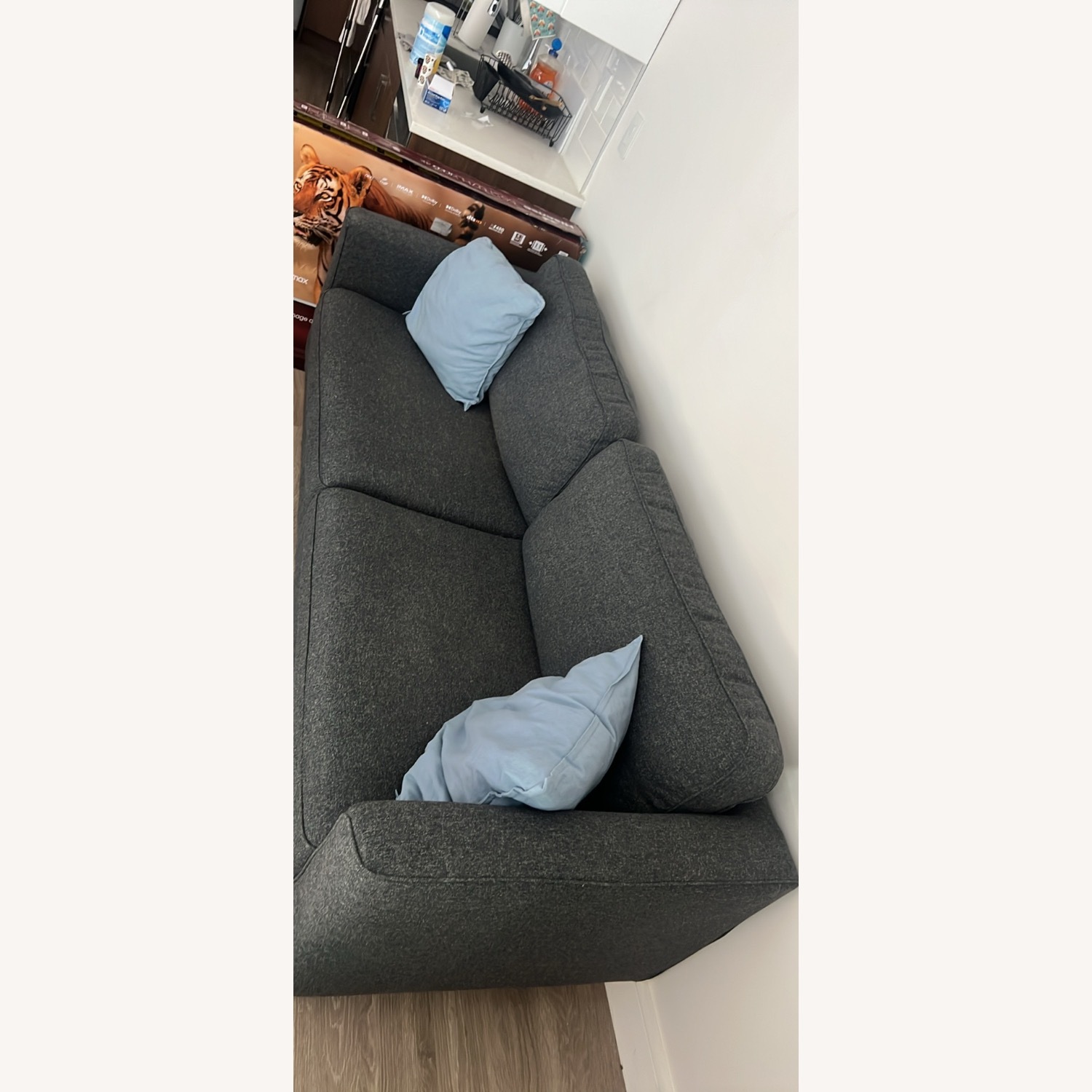 IKEA PÄRUP Dark Gray Fabric 3+ Seater Sofa - image-2