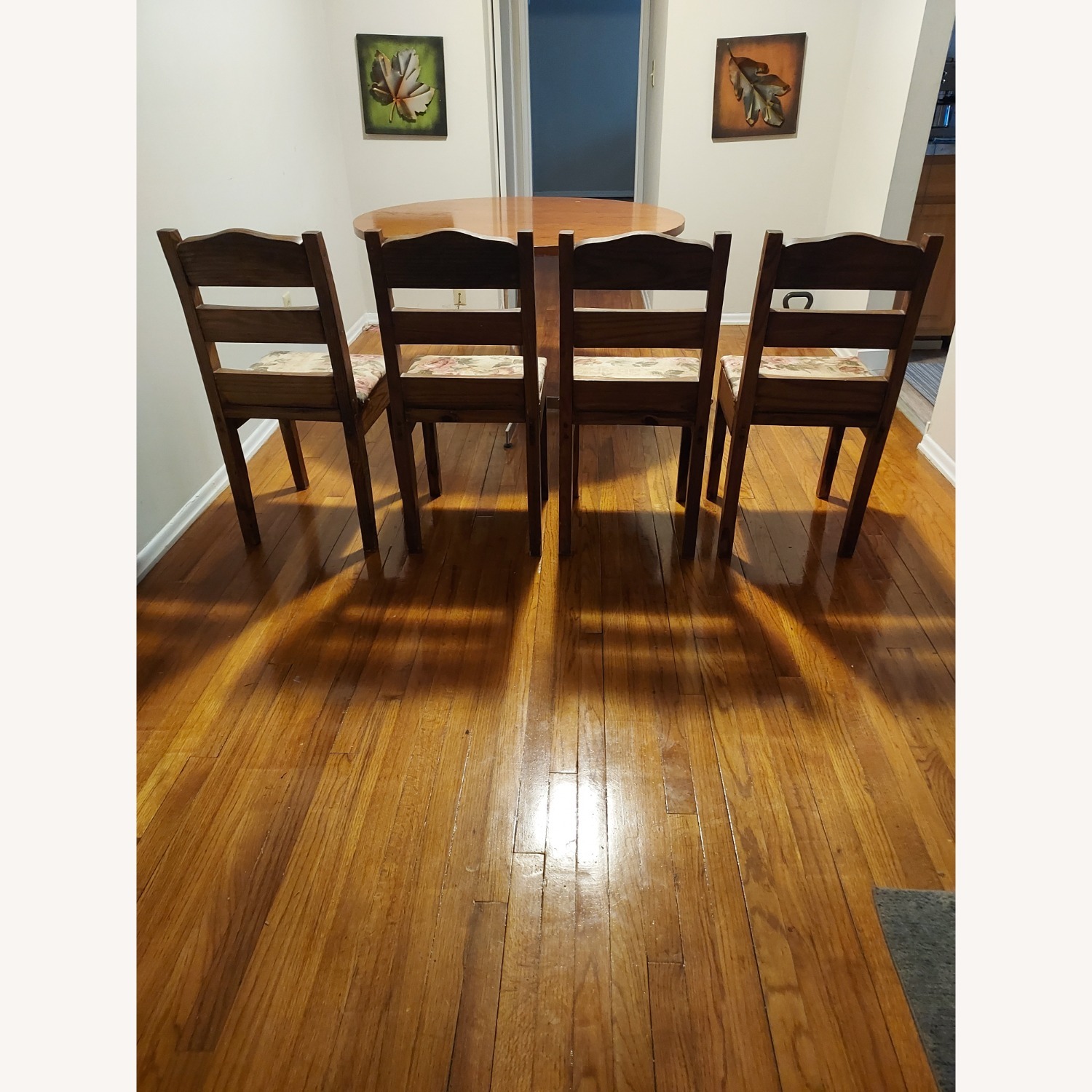 Raymour & Flanigan Dark Brown Wood Dining Table - image-6