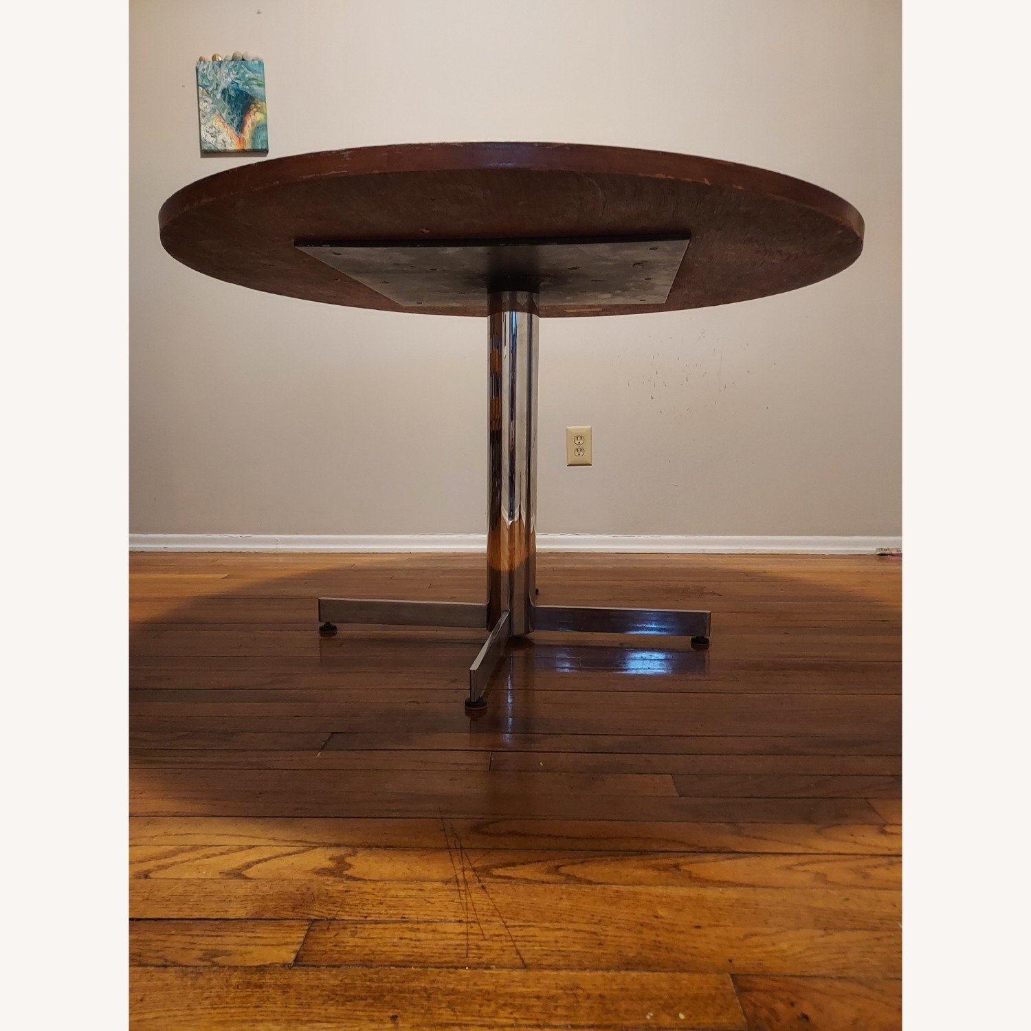 Raymour & Flanigan Dark Brown Wood Dining Table - image-3