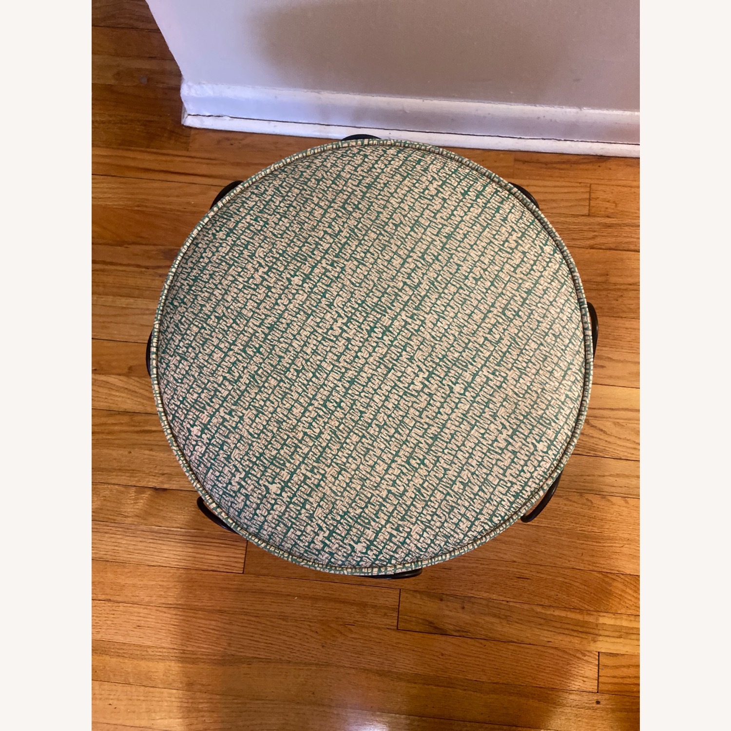 Vintage/Antique Vinyl Ottoman - image-2