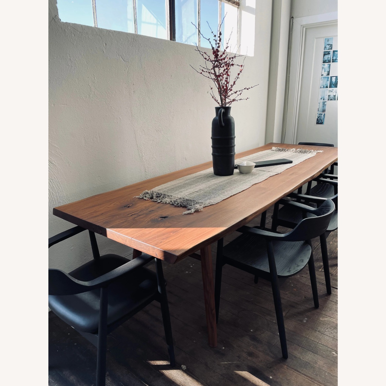 SOBU Oakland Black Wood Solid Ash Dining Chairs - image-2