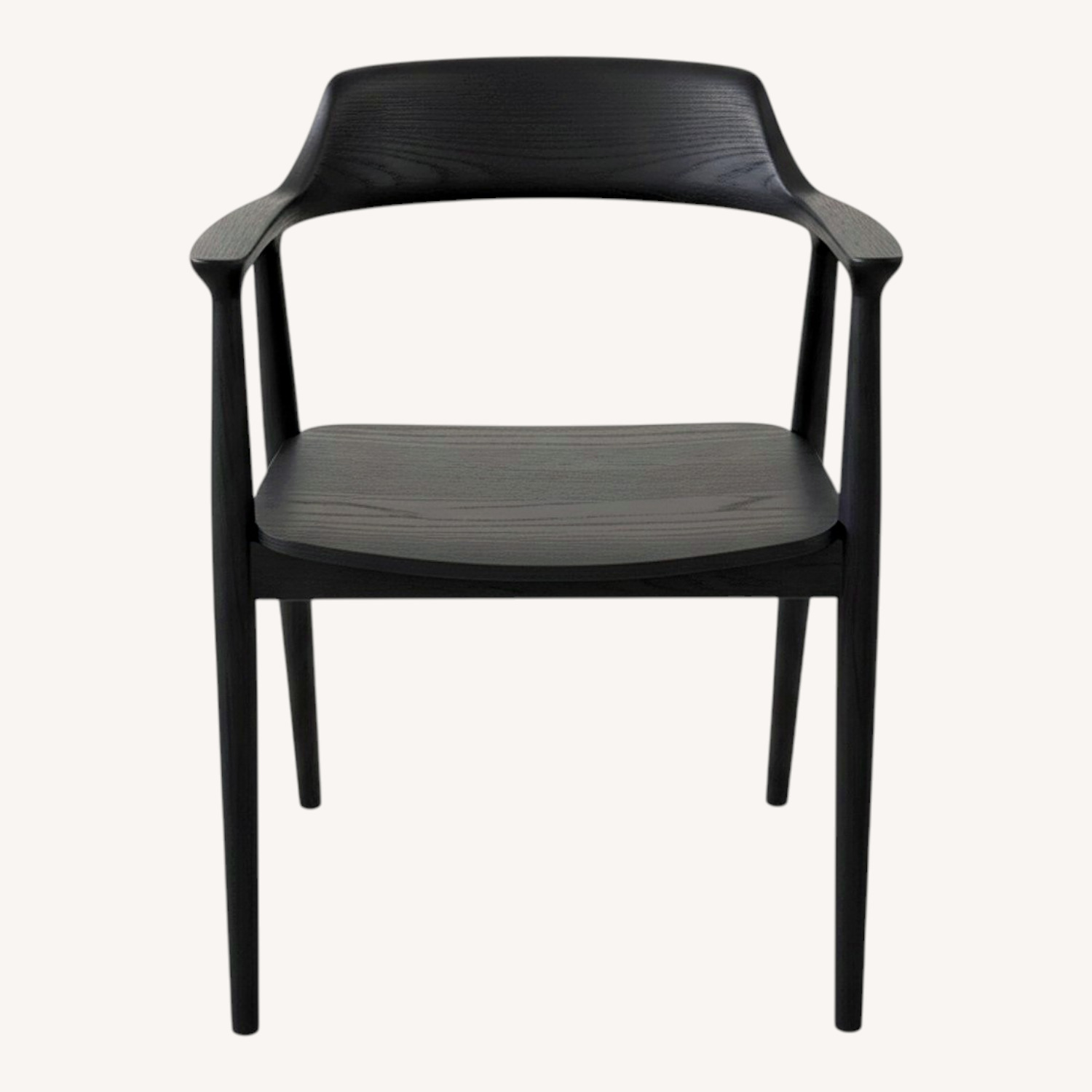 SOBU Oakland Black Wood Solid Ash Dining Chairs - image-3