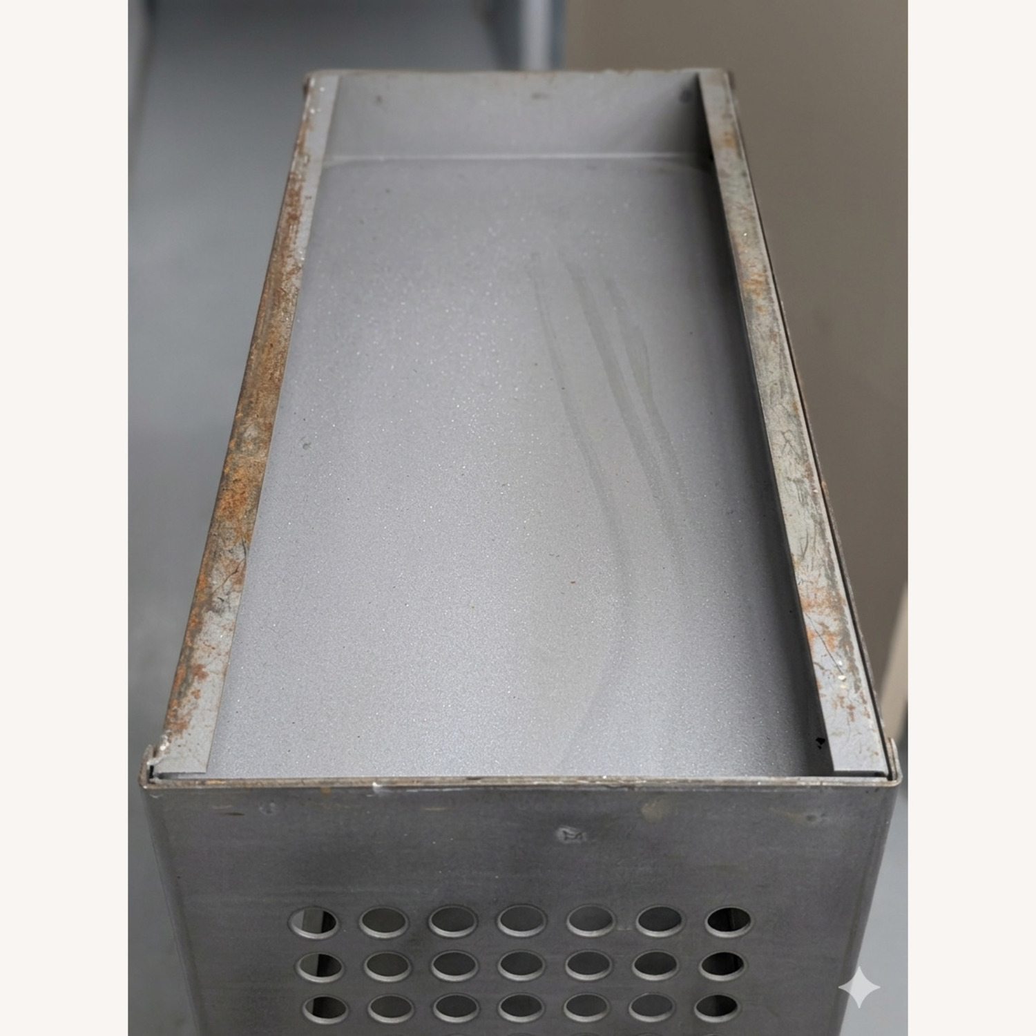 Vintage/Antique Perforated Metal Bookcase 1970's - image-5