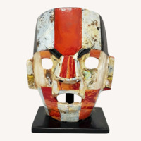 Mexican Gemstone Dollars Mask on Stand
