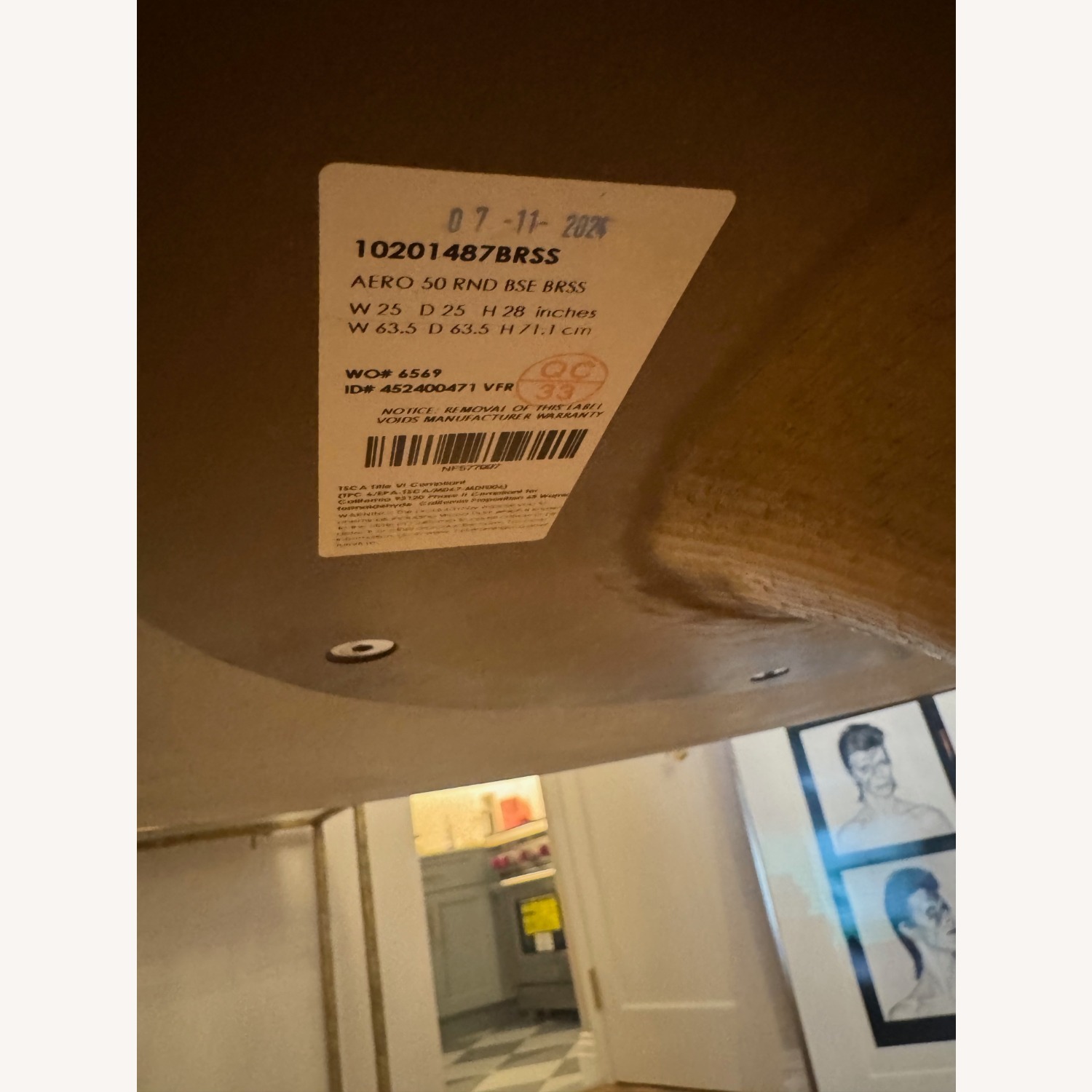 Restoration Hardware Aero 50" Round Marble Table - image-9