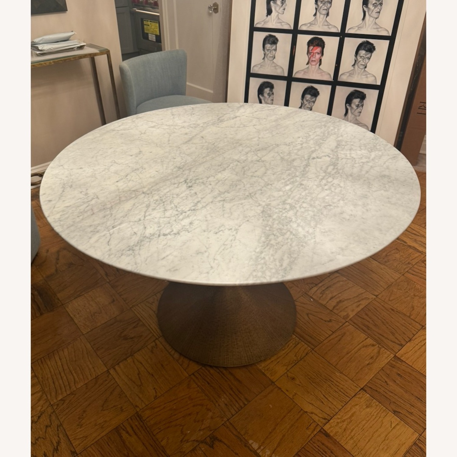 Restoration Hardware Aero 50" Round Marble Table - image-13