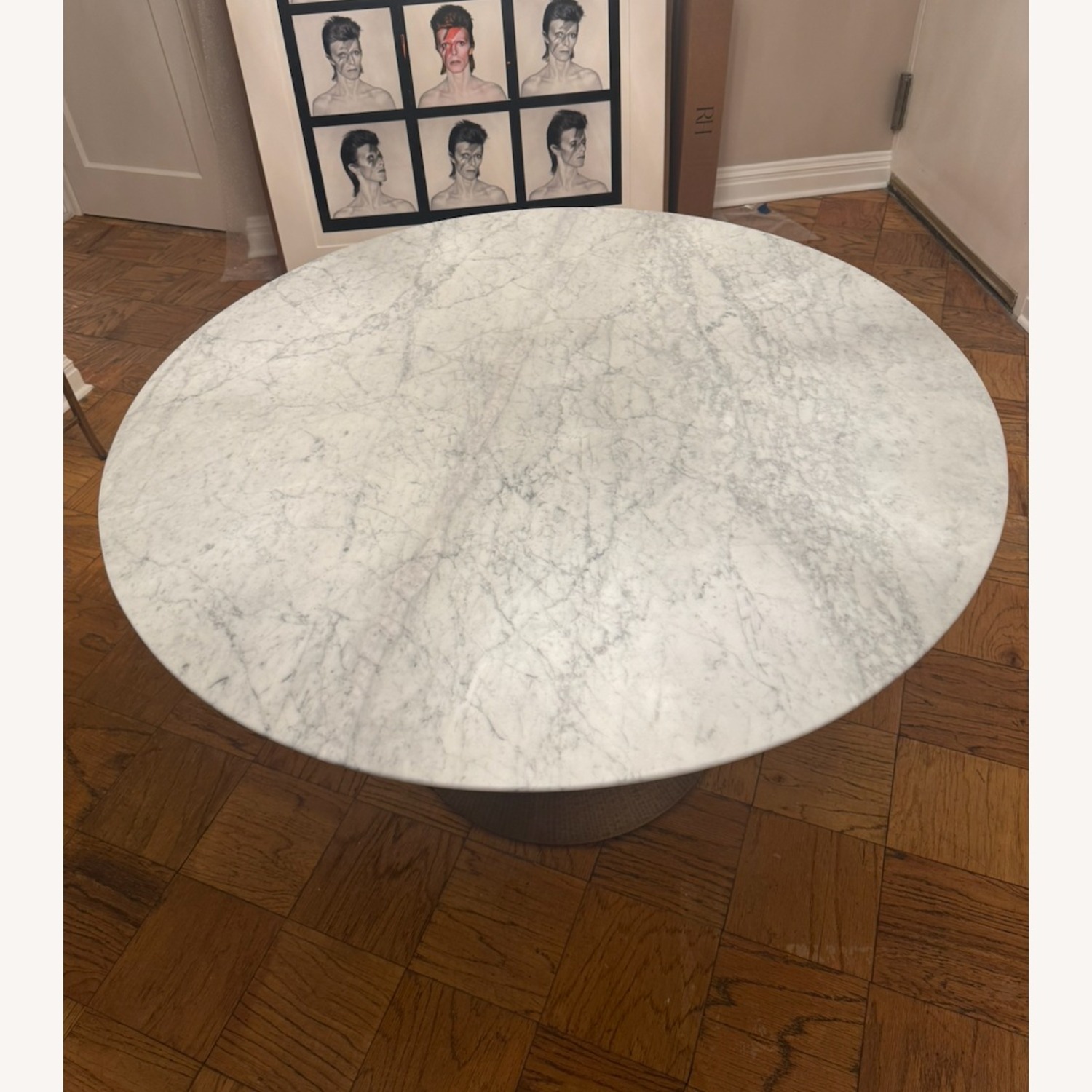 Restoration Hardware Aero 50" Round Marble Table - image-14