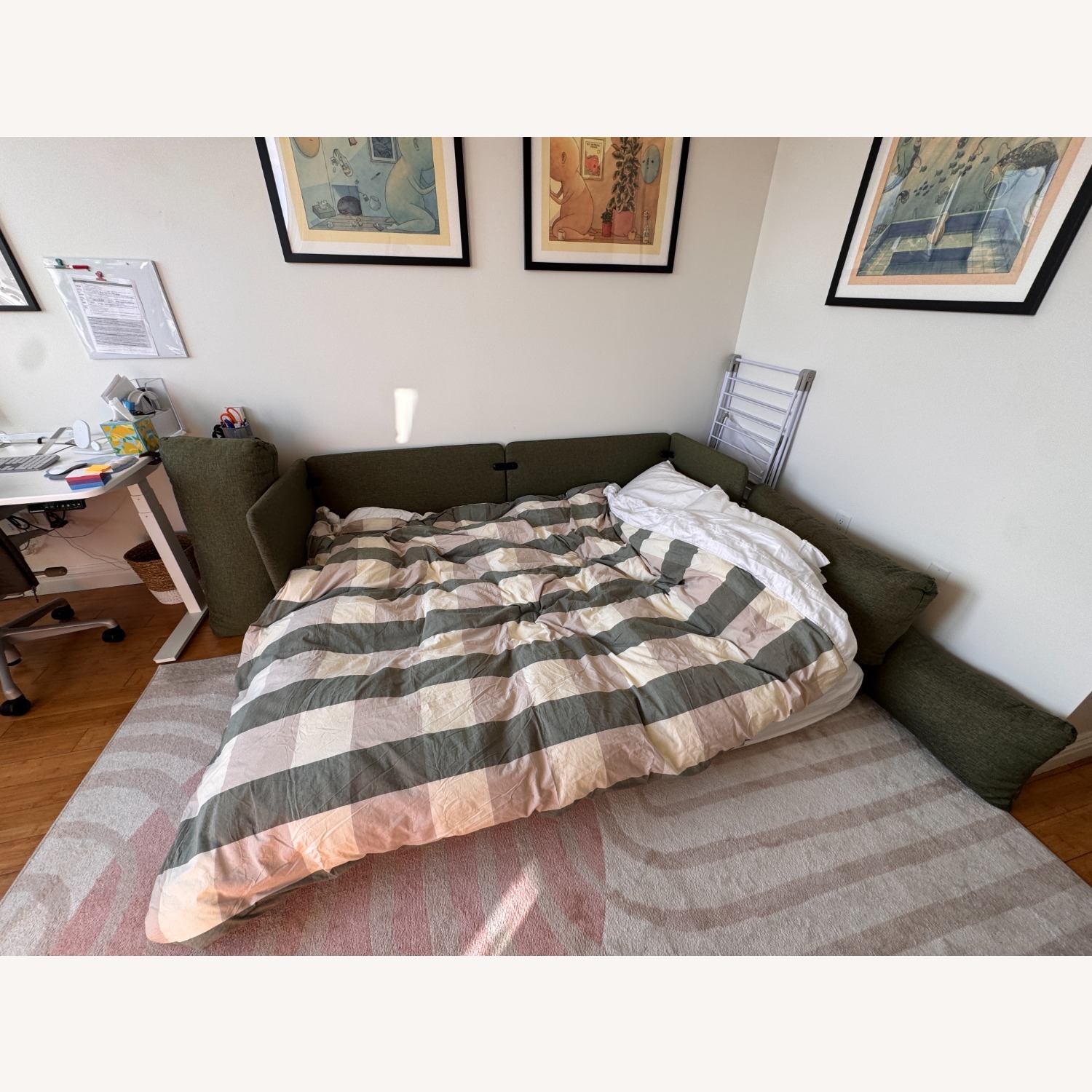 Burrow Green Shift Sleeper Sofa - image-5