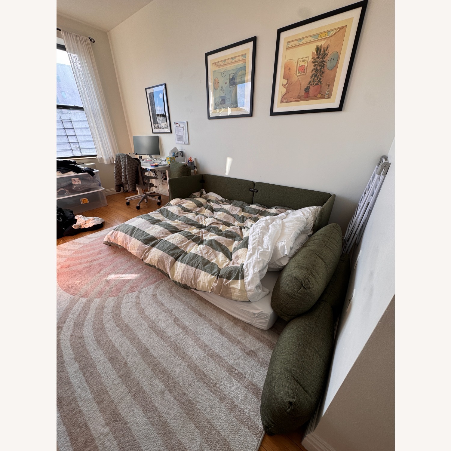 Burrow Green Shift Sleeper Sofa - image-4