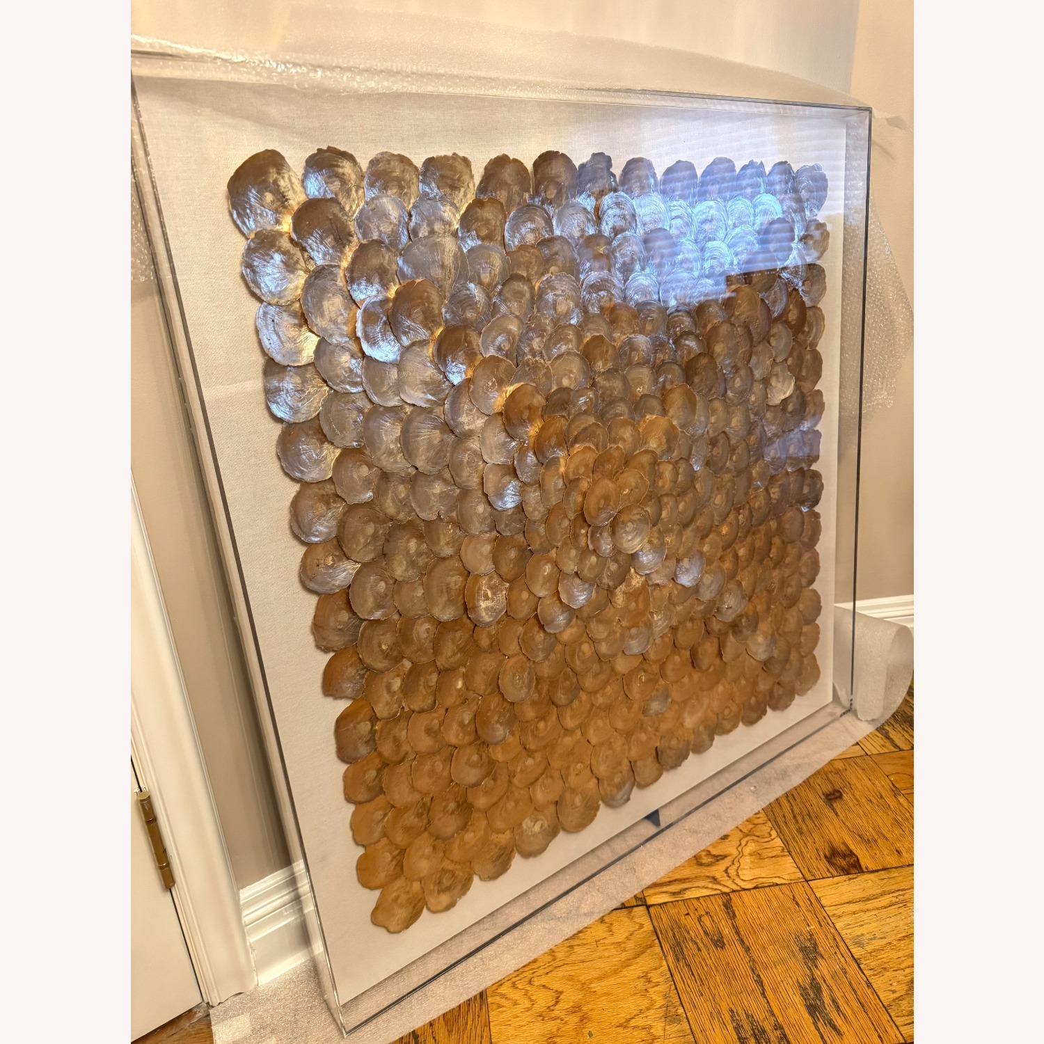 Restoration Hardware Capiz Shell Art Large - Gold - image-6