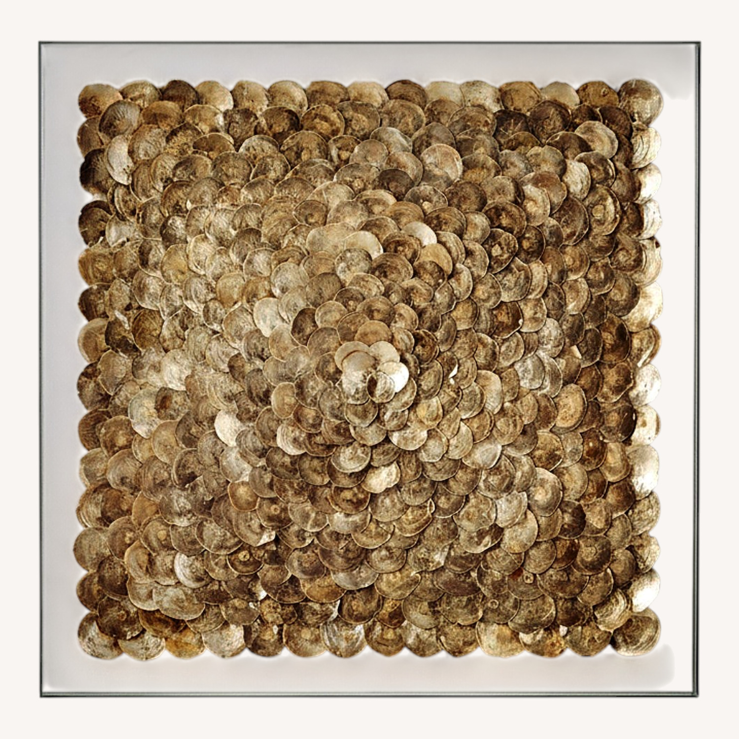 Restoration Hardware Capiz Shell Art Large - Gold - image-0