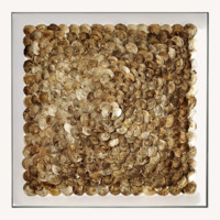 Restoration Hardware Capiz Shell Art Large - Gold