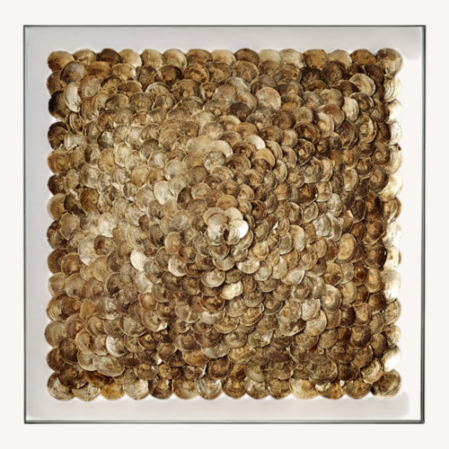 Used Restoration Hardware Capiz Shell Art Large - Gold for sale on AptDeco