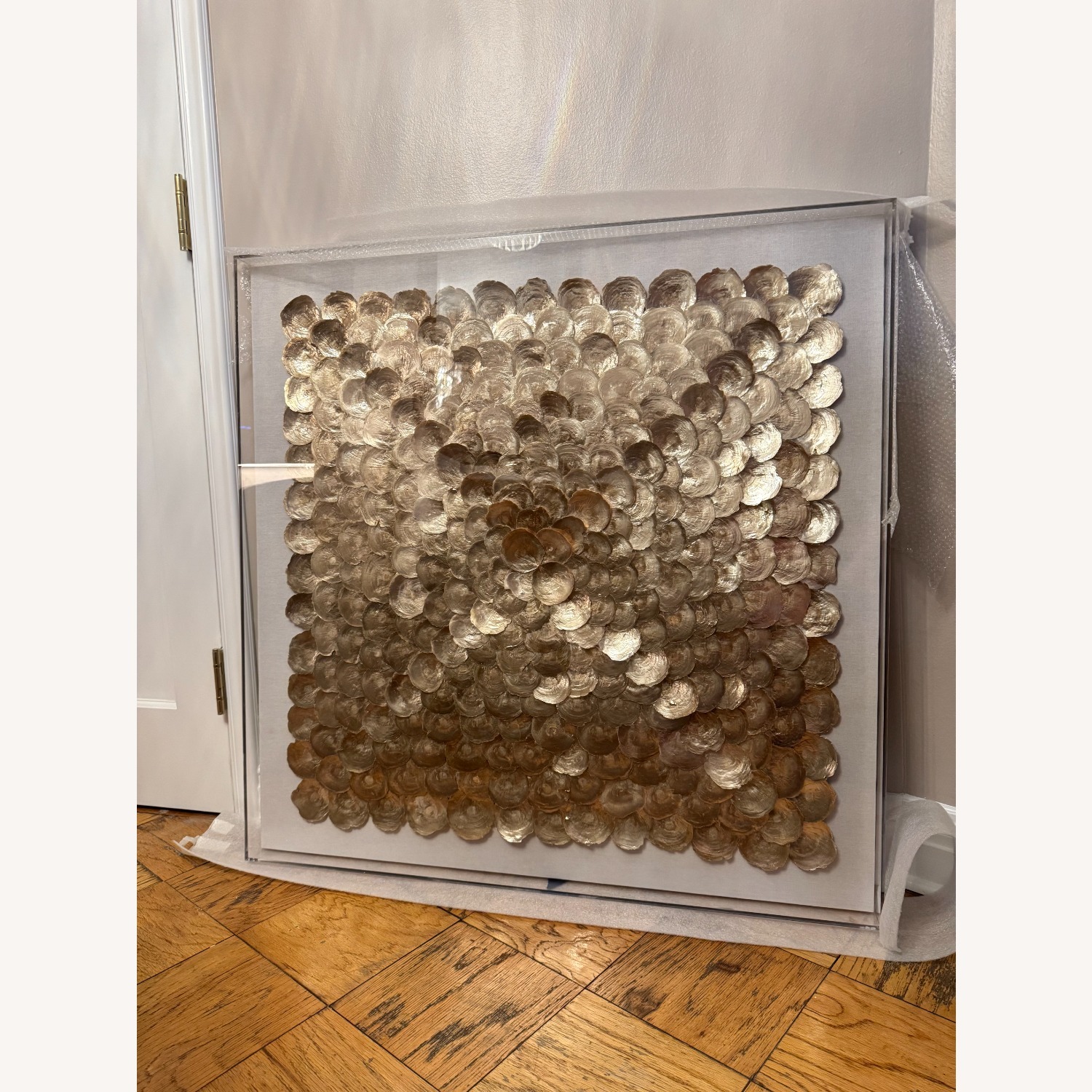 Restoration Hardware Capiz Shell Art Large - Gold - image-5