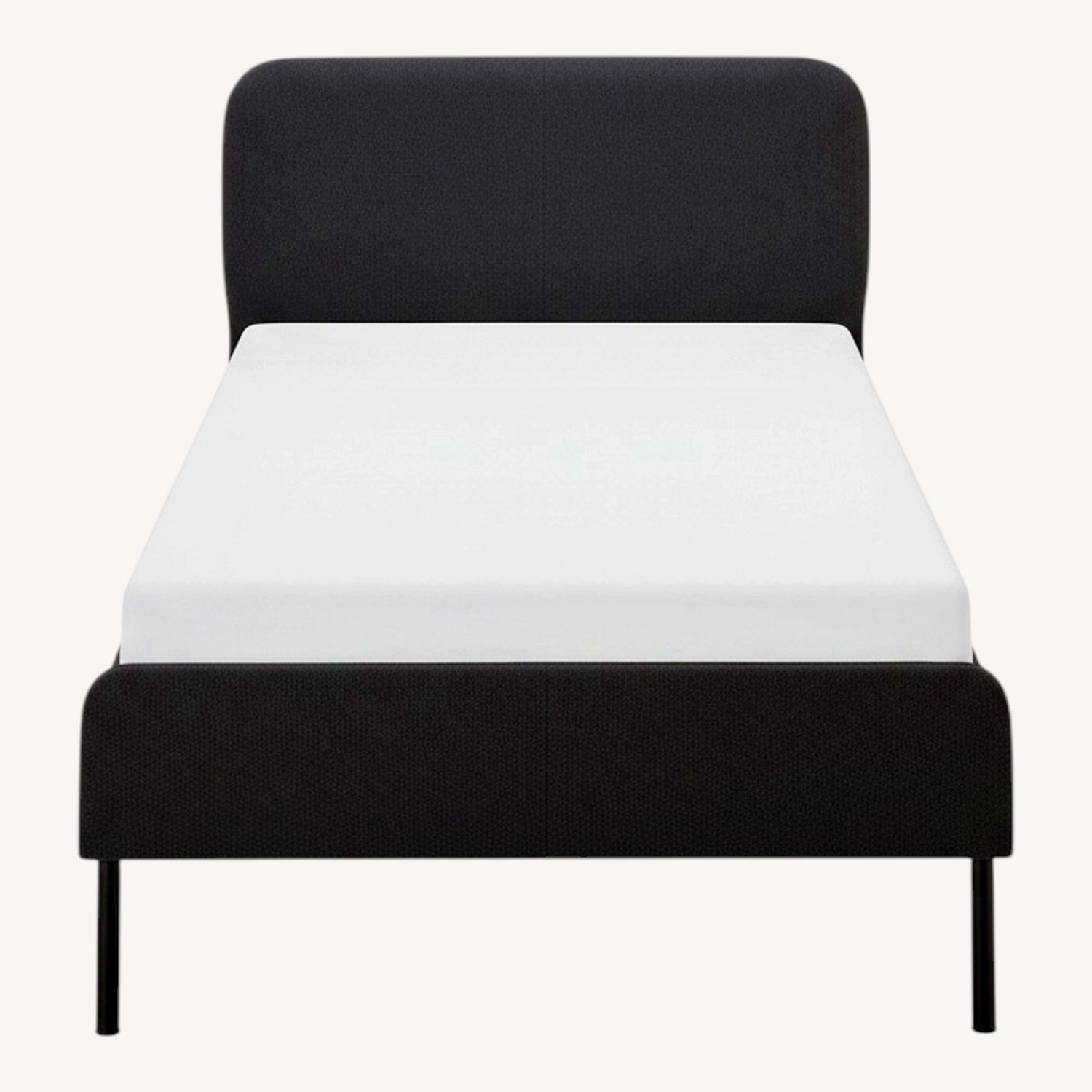 IKEA Slattum Gray Upholstered Twin Bed - image-0