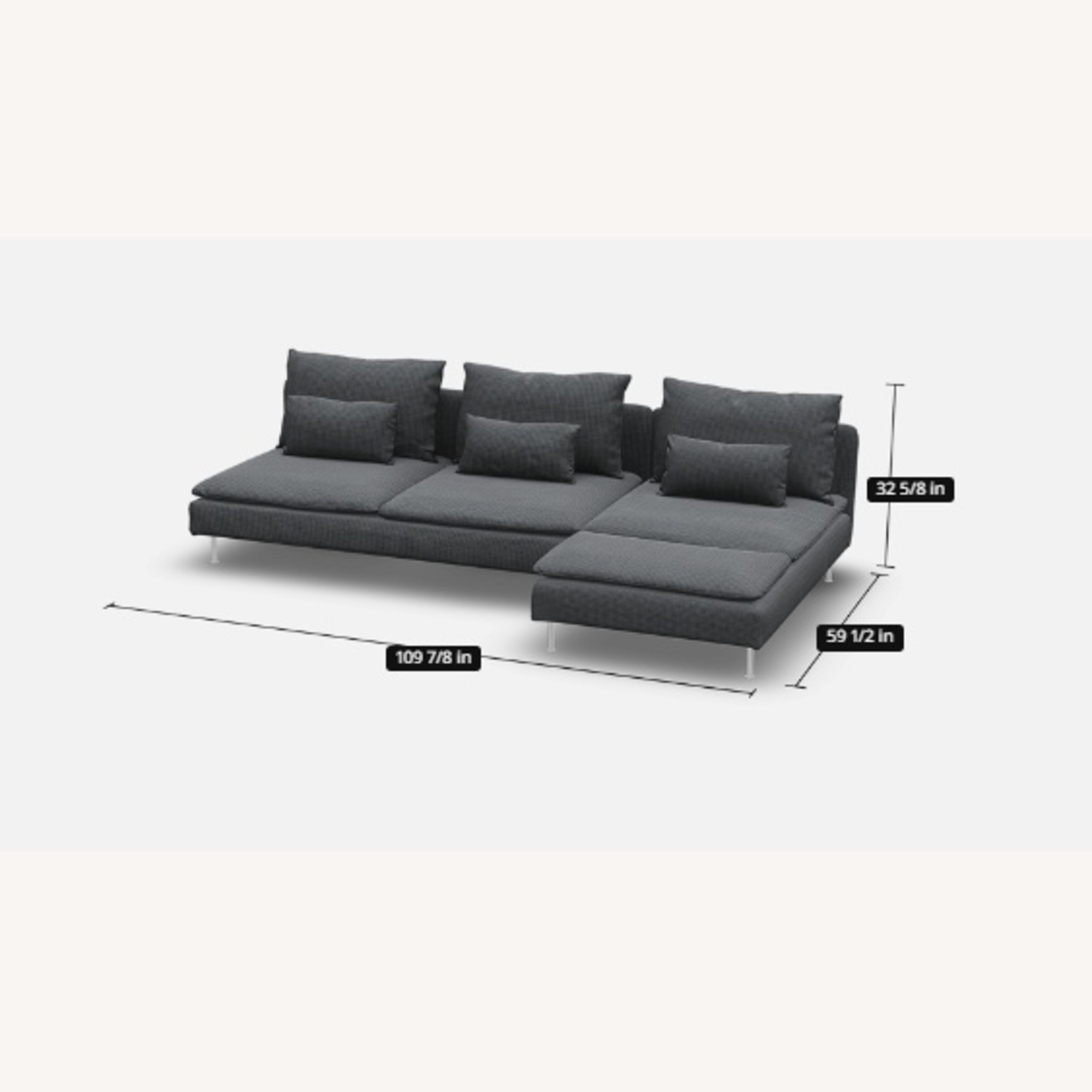 IKEA Soderhamn Dark Gray Fabric 3+ Piece Sectional - image-4
