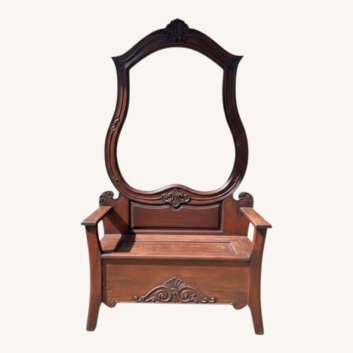 Used Vintage/Antique Hallway Mirror Chest Bench for sale on AptDeco