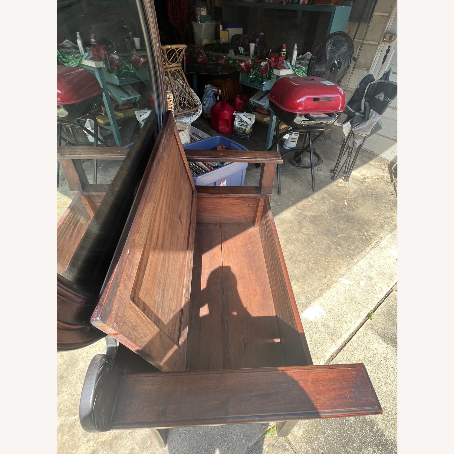Vintage/Antique Hallway Mirror Chest Bench - image-4