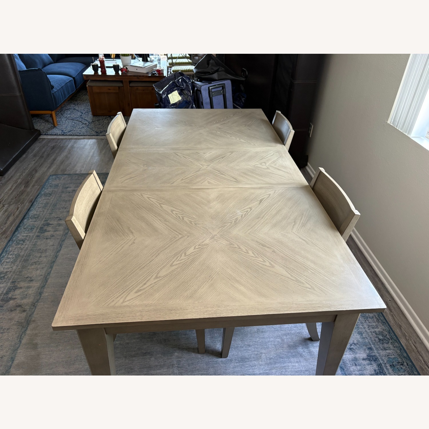 Macy's Tribeca Light Gray Dining Table + Chairs - image-2