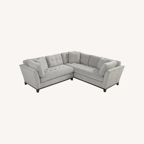 Used Rooms To Go Cindy Crawford Light Gray 2 Piece Sectional for sale on AptDeco