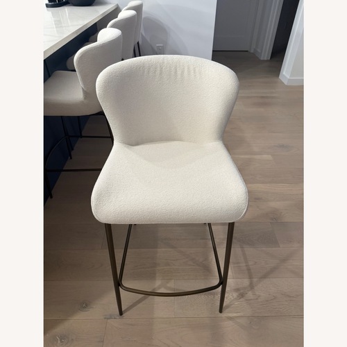 Used Arhaus Kirsten Natural Fabric Stools for sale on AptDeco