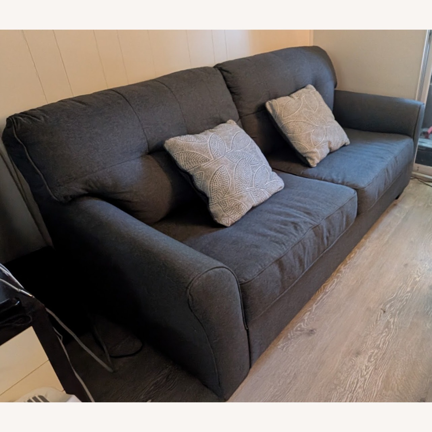 Living Spaces Jacoby Denim Blue Fabric 78" Sofa - image-2