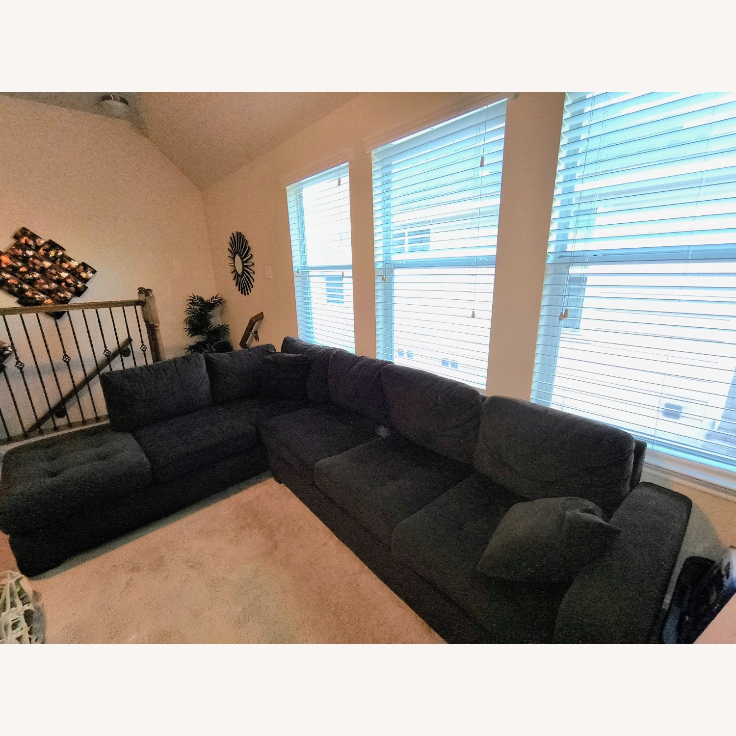 Chocolate Brown Comfy Sectional - image-1