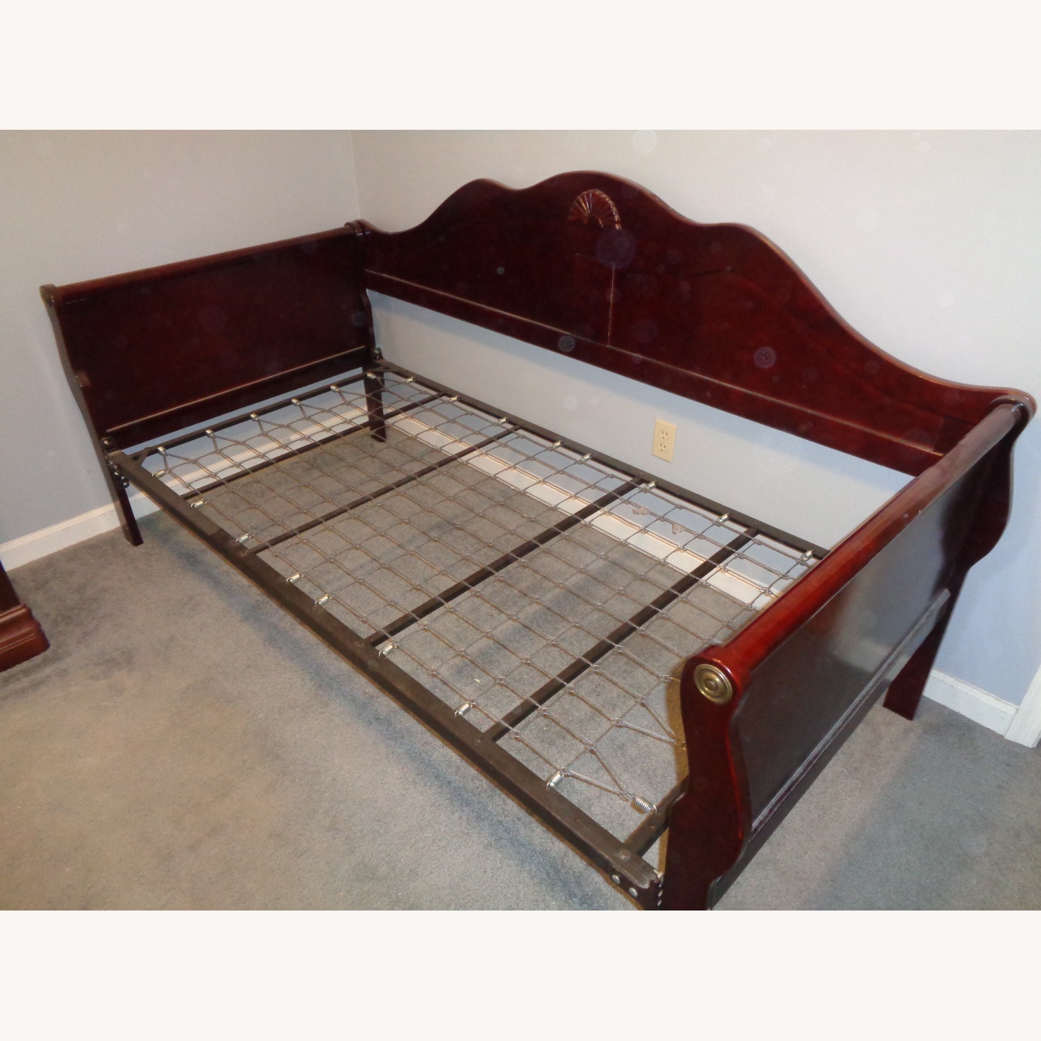 Dark Brown Wood Daybed - image-2