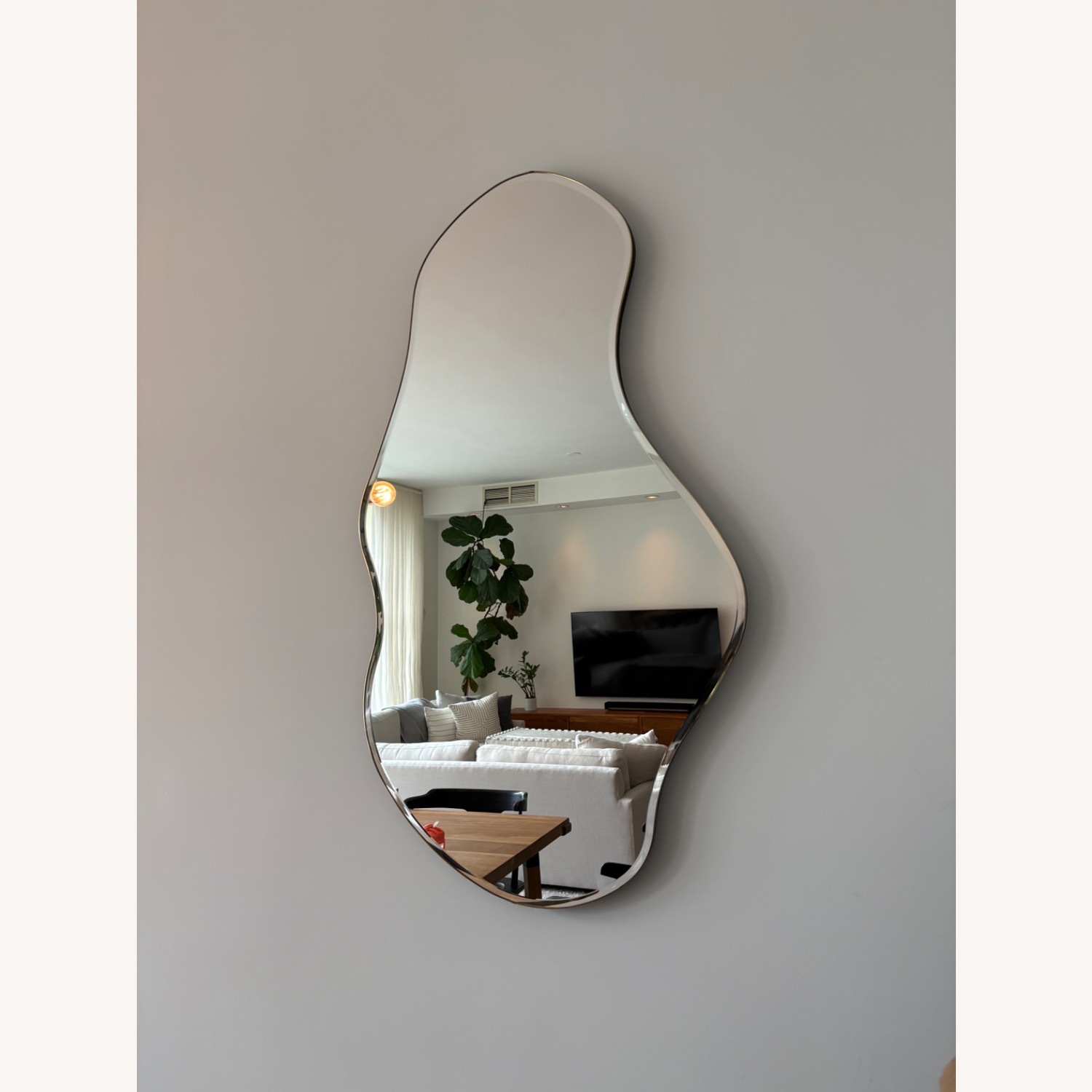 Silver Glass Wall Mirror - image-1
