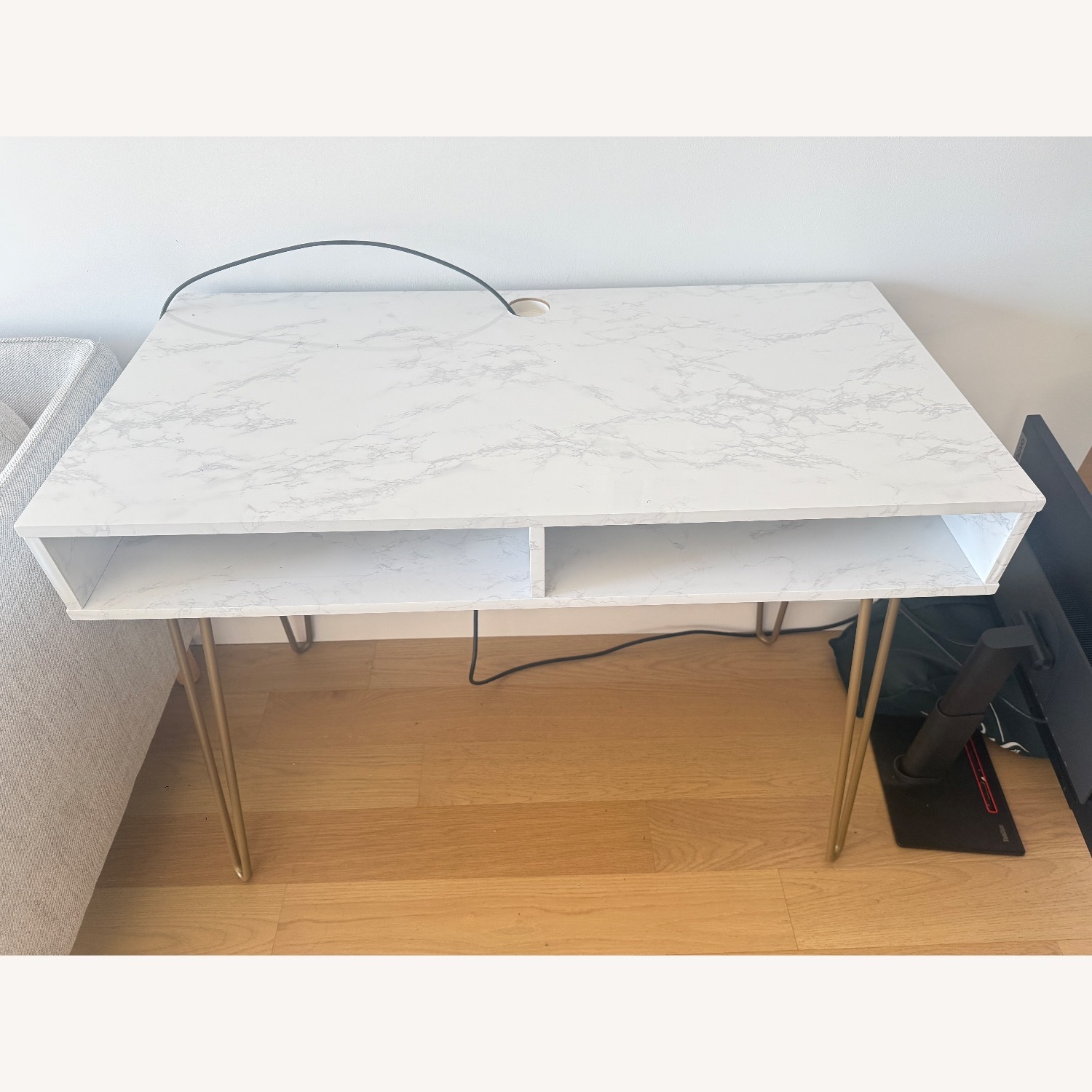 White Work/Computer Desk - image-2