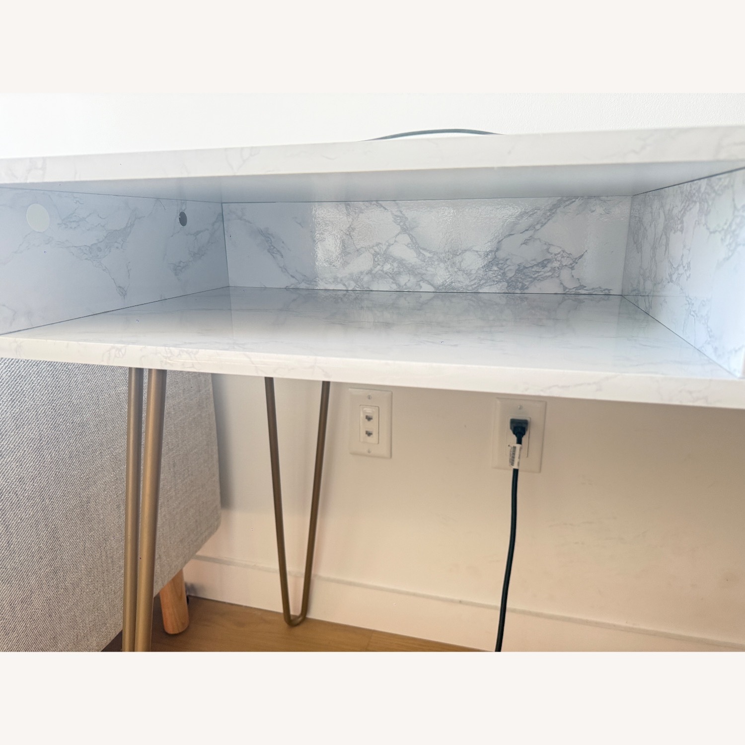 White Work/Computer Desk - image-4