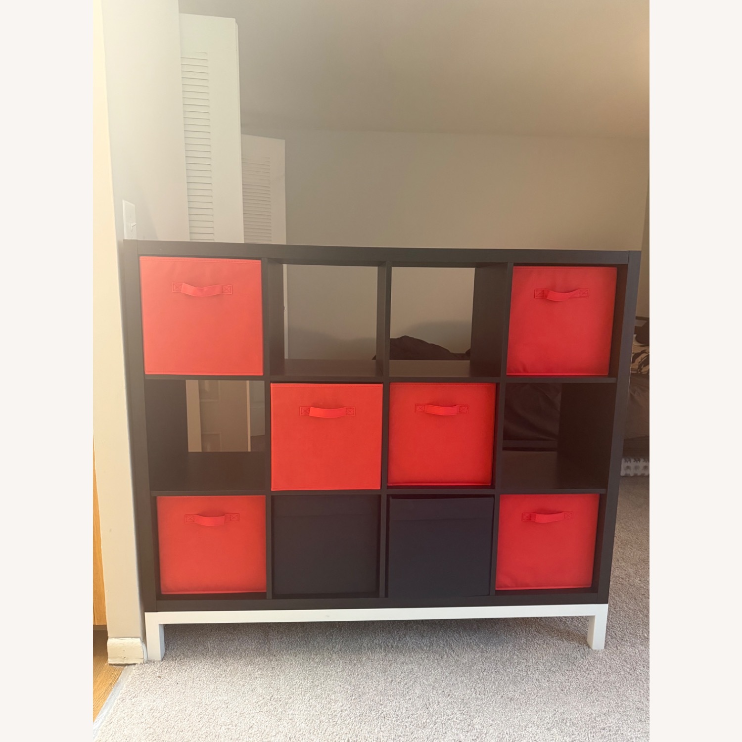 IKEA KALLAX Black Wall Unit - image-1