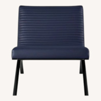 Roche Bobois Skool Line Black Leather Armchair