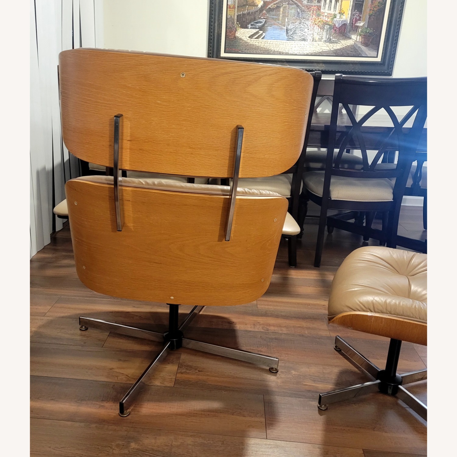 Light Brown Leather Accent Chair - image-6